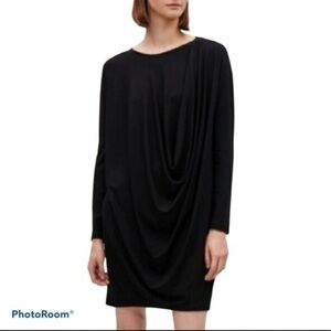Cos long sleeve drape dress size small